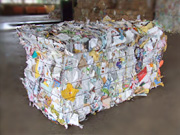 古紙リサイクル圧縮梱包