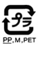 （複合素材）主たる材質がPPで、M(金属)とPETとの複合素材