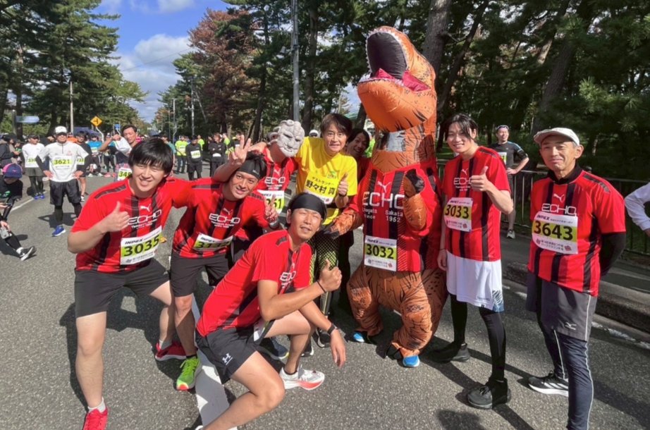 大会に出場したマラソン部のメンバー
